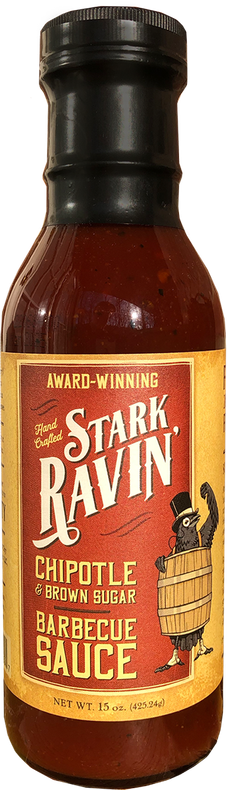 Bottle of Stark Raving Sauce Spicy Hot Sauce