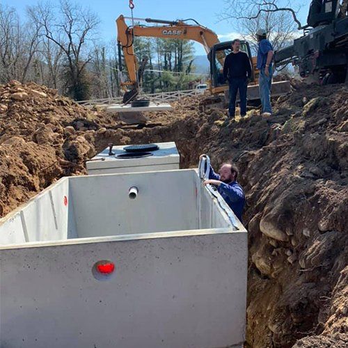 Septic System Installation — Covington, VA — Chuck White Heating, Air Conditioning, & Excavating Septic System Installation — Covington, VA — Chuck White Heating, Air Conditioning, & Excavating
