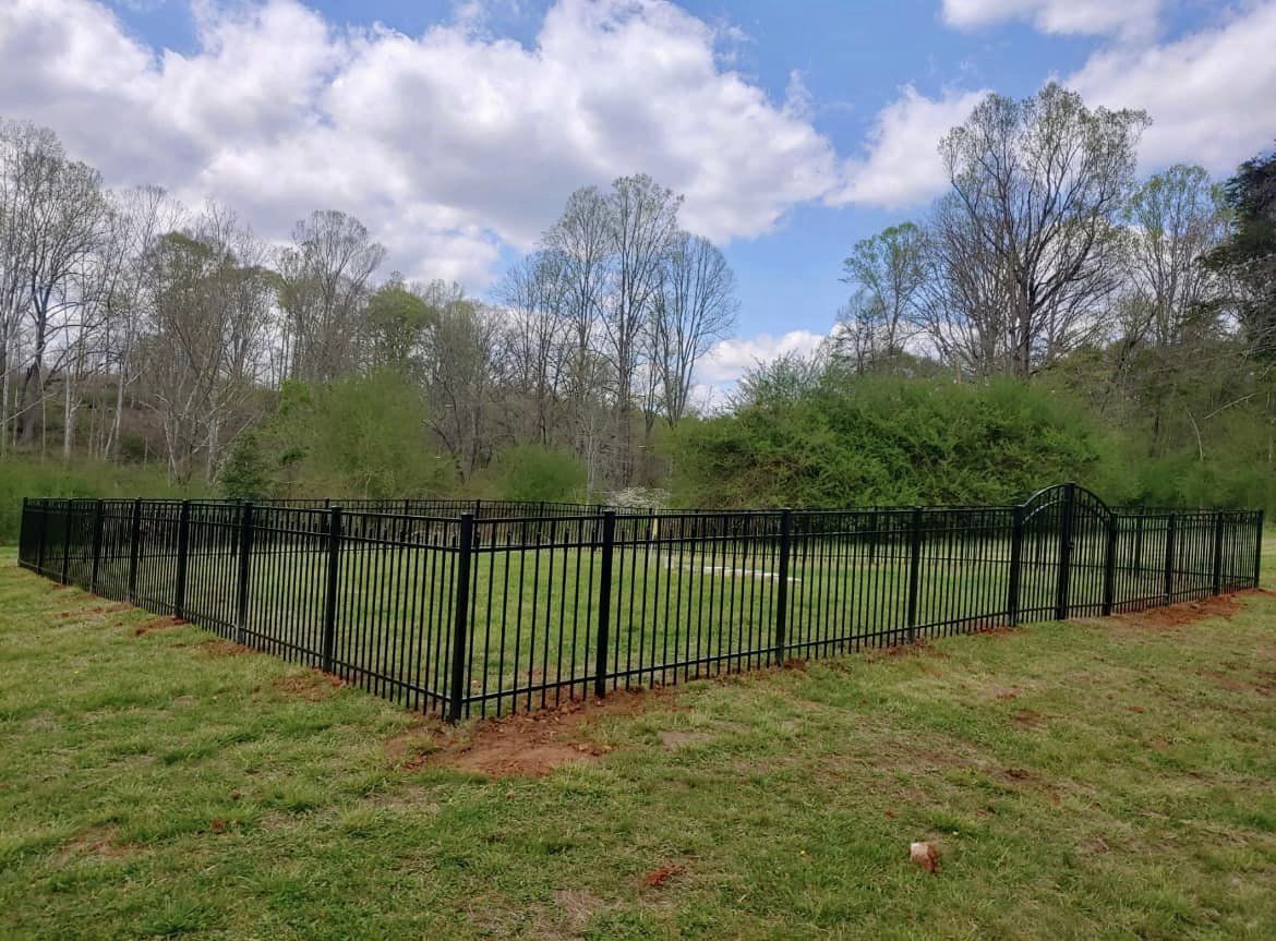 Aluminum fencing on residential property