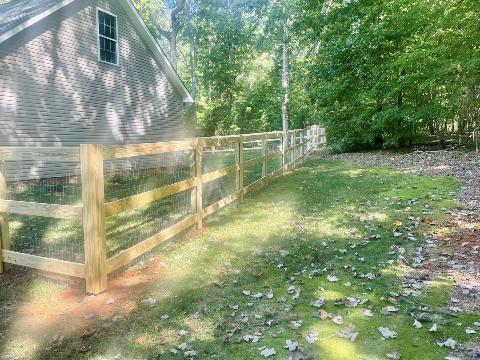wood fencing enclosing property