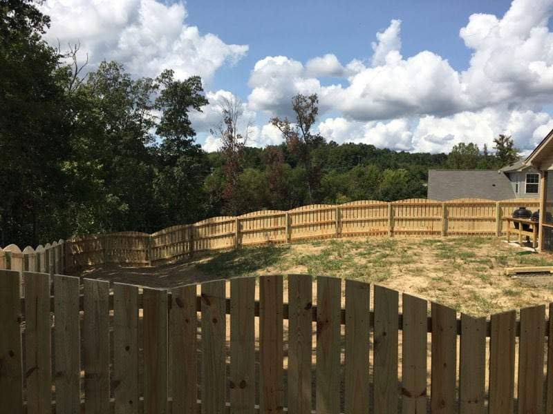 tall wood privacy fence