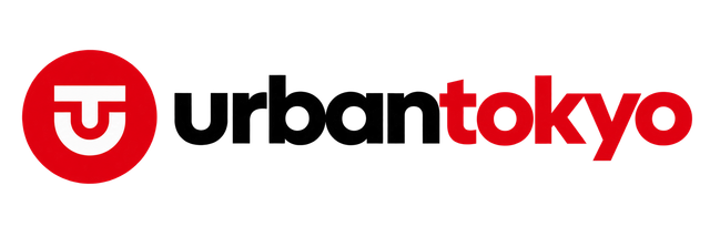 Urbantokyo logo with red circular icon and black-red wordmark on white background