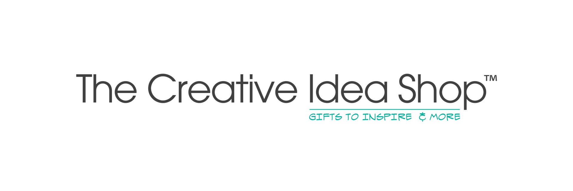 The Creative Idea Shop logo in black and teal text on a white background