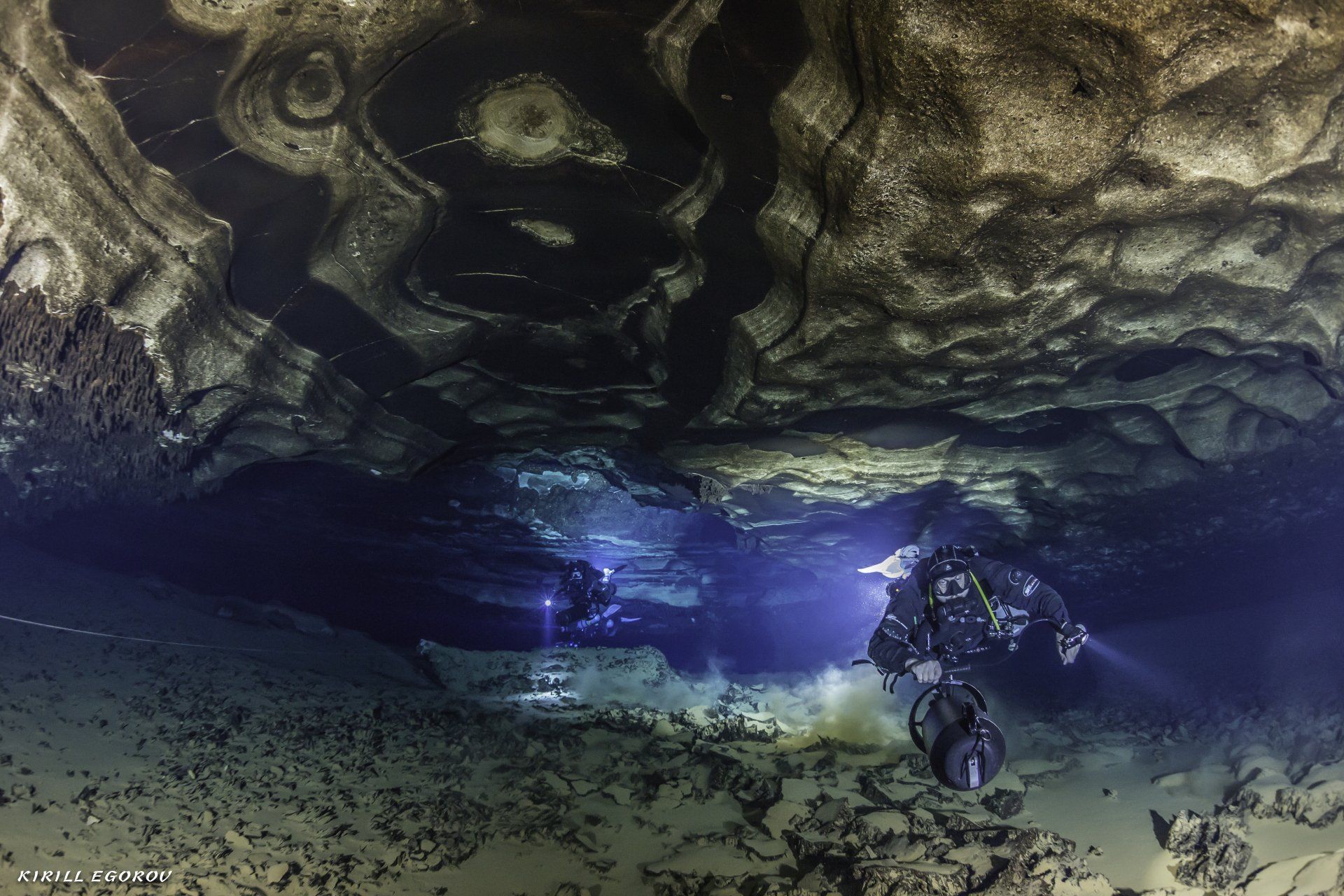Scuba diving underwater