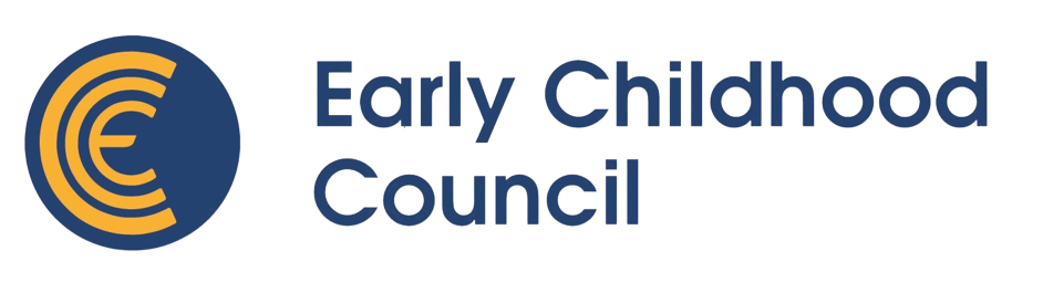 The logo for the Early Childhood Council features a blue circle containing a yellow, stylized letter 