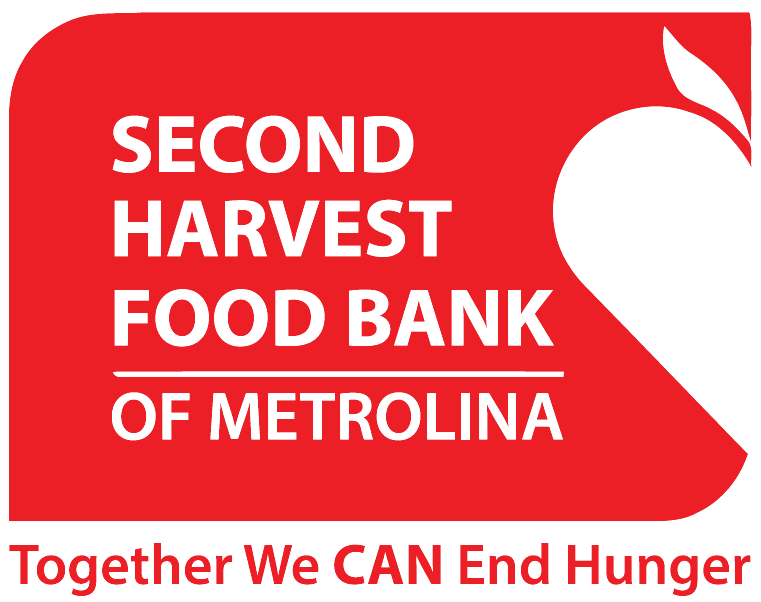 A logo for the second harvest food bank of metrolina