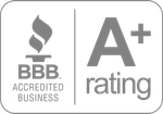 The bbb accredited business logo is a a+ rating.