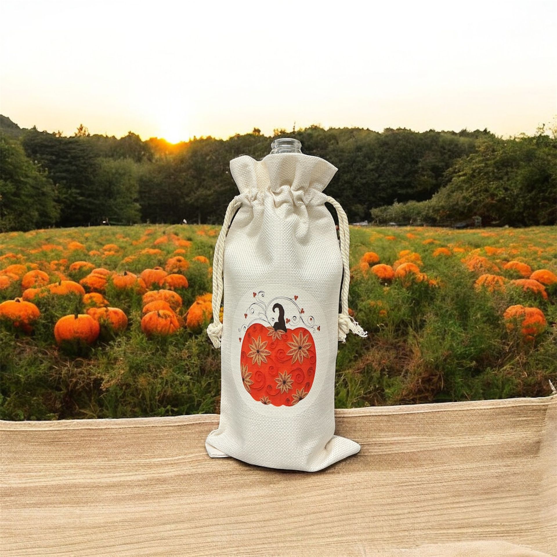 Pumpkin Wine Bag