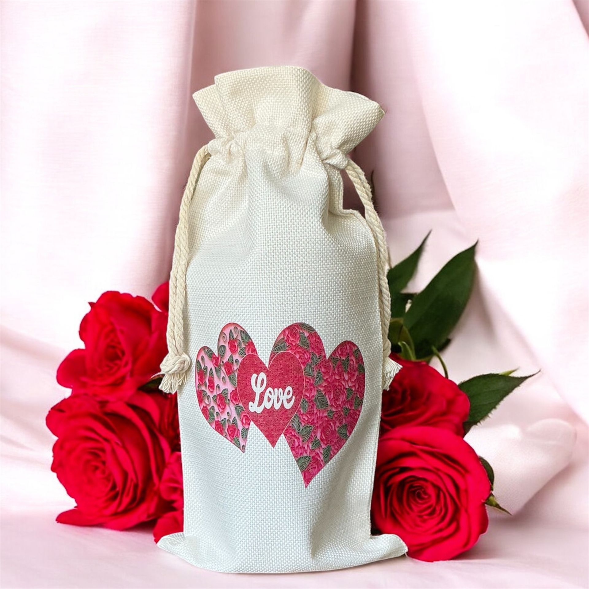 Love Hearts Wine Bag