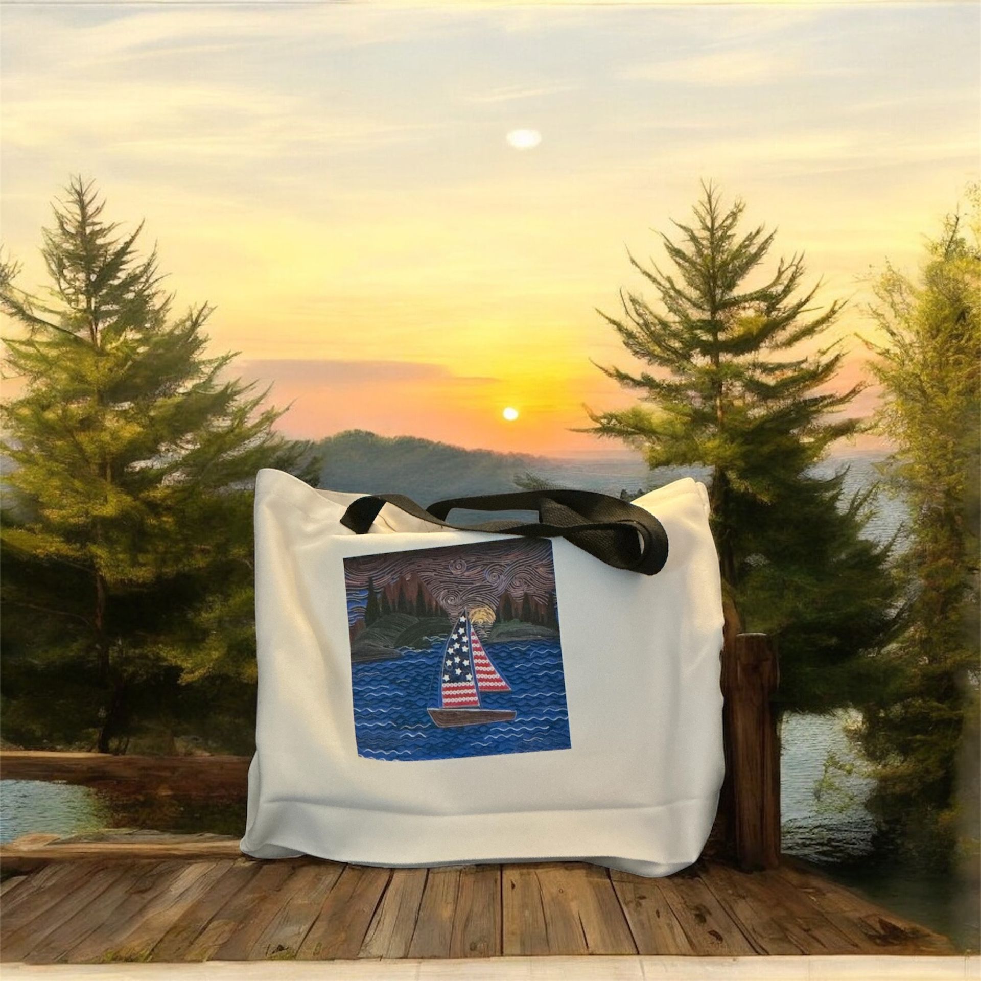 July 4th Sailboat Bag