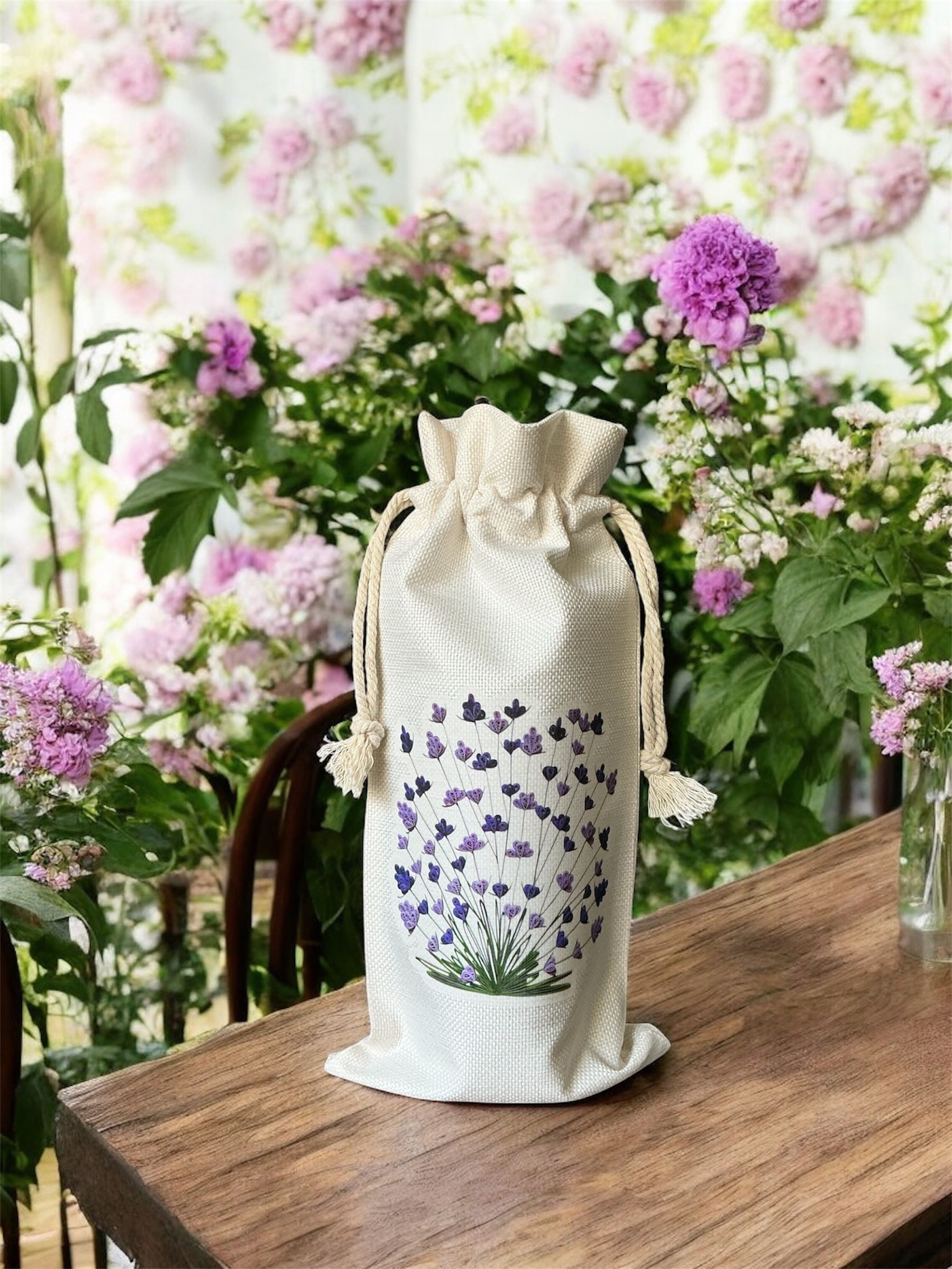 Lavender Wine Bag