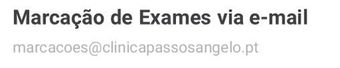 Marcação de Exames via e-mail directo Marcação de Exames via e-mail directo