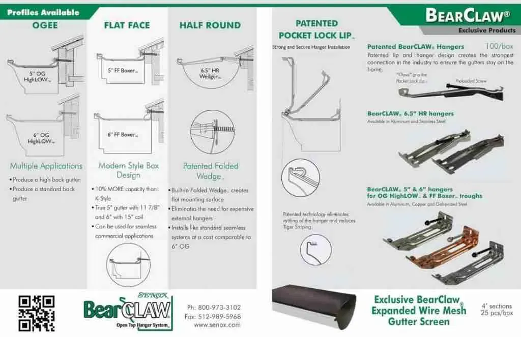 A brochure for a product called bear claw
