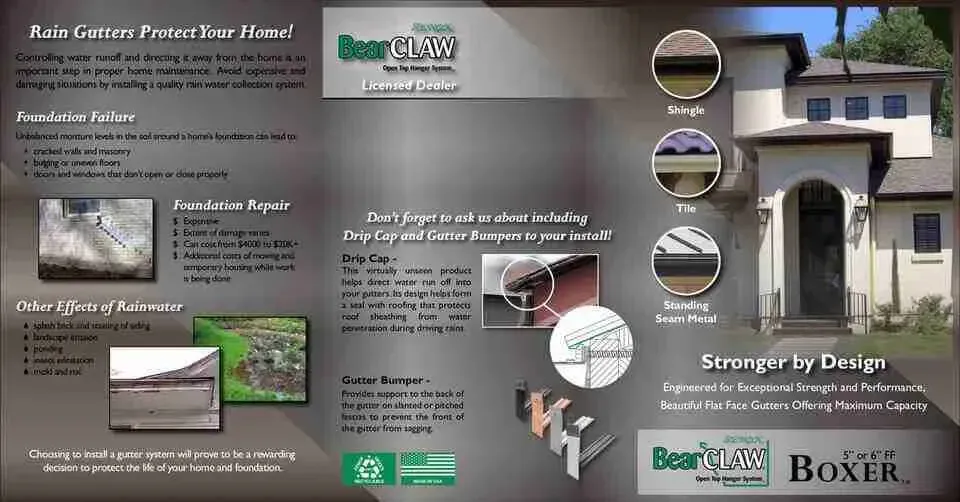 A brochure with a picture of a house and the words stronger by design