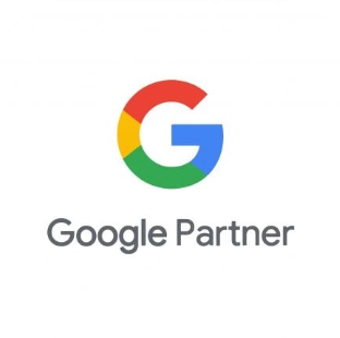 Logotipo do Google Partners, com um símbolo 