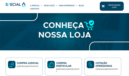 Website header promoting