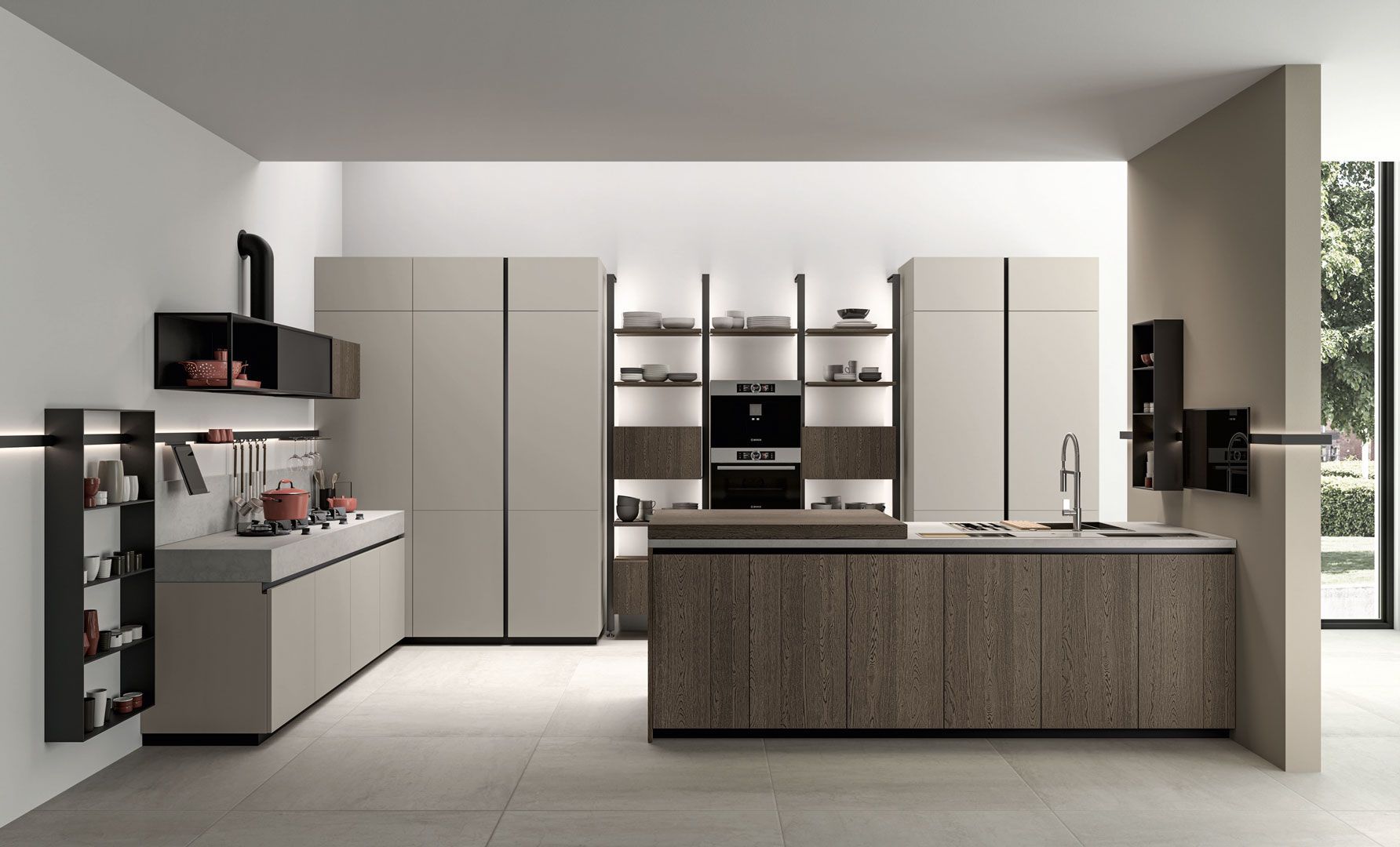 Immagina Wood - cucina moderna lube