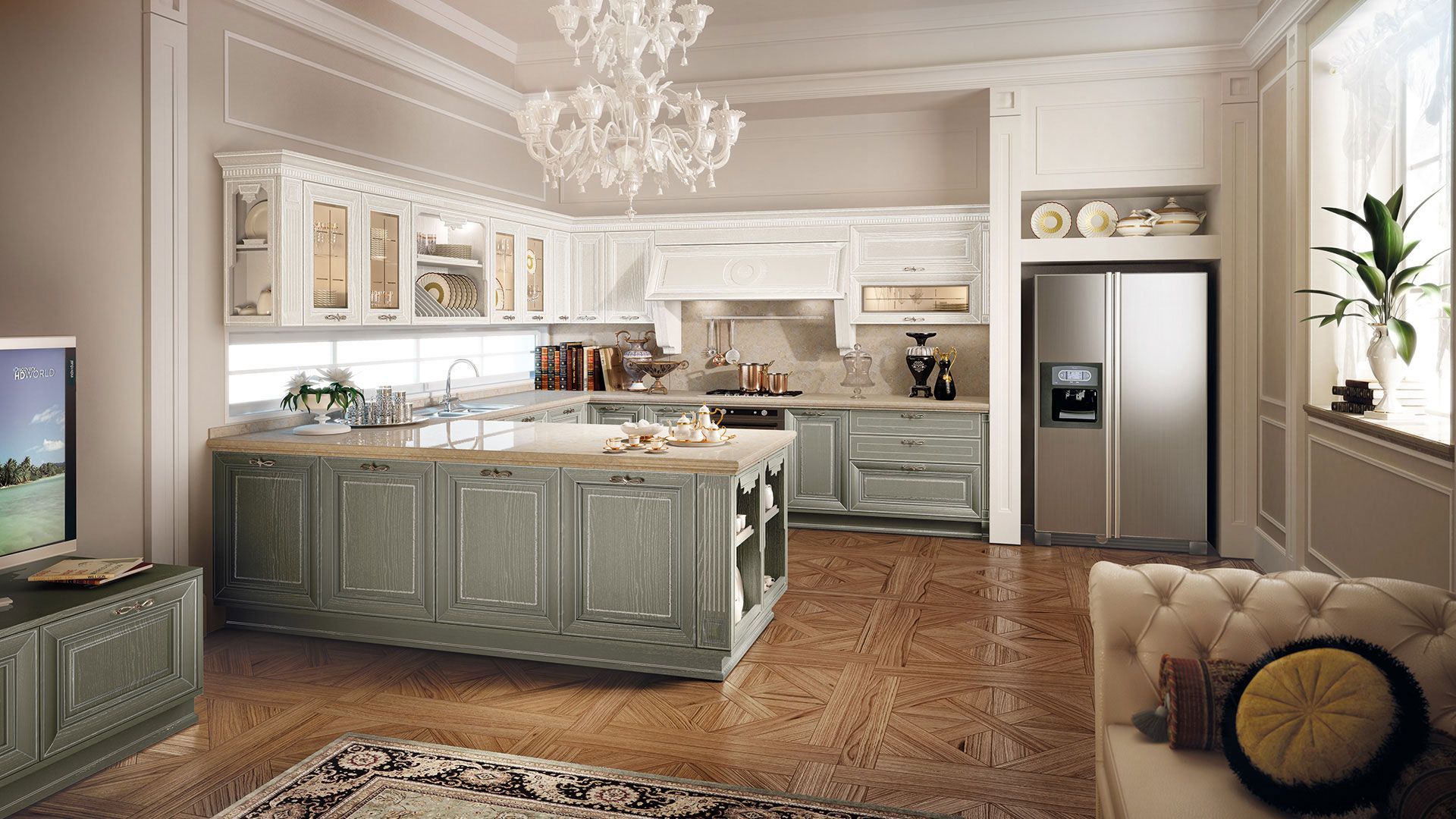Pantheon cucina classica contemporanea LUBE
