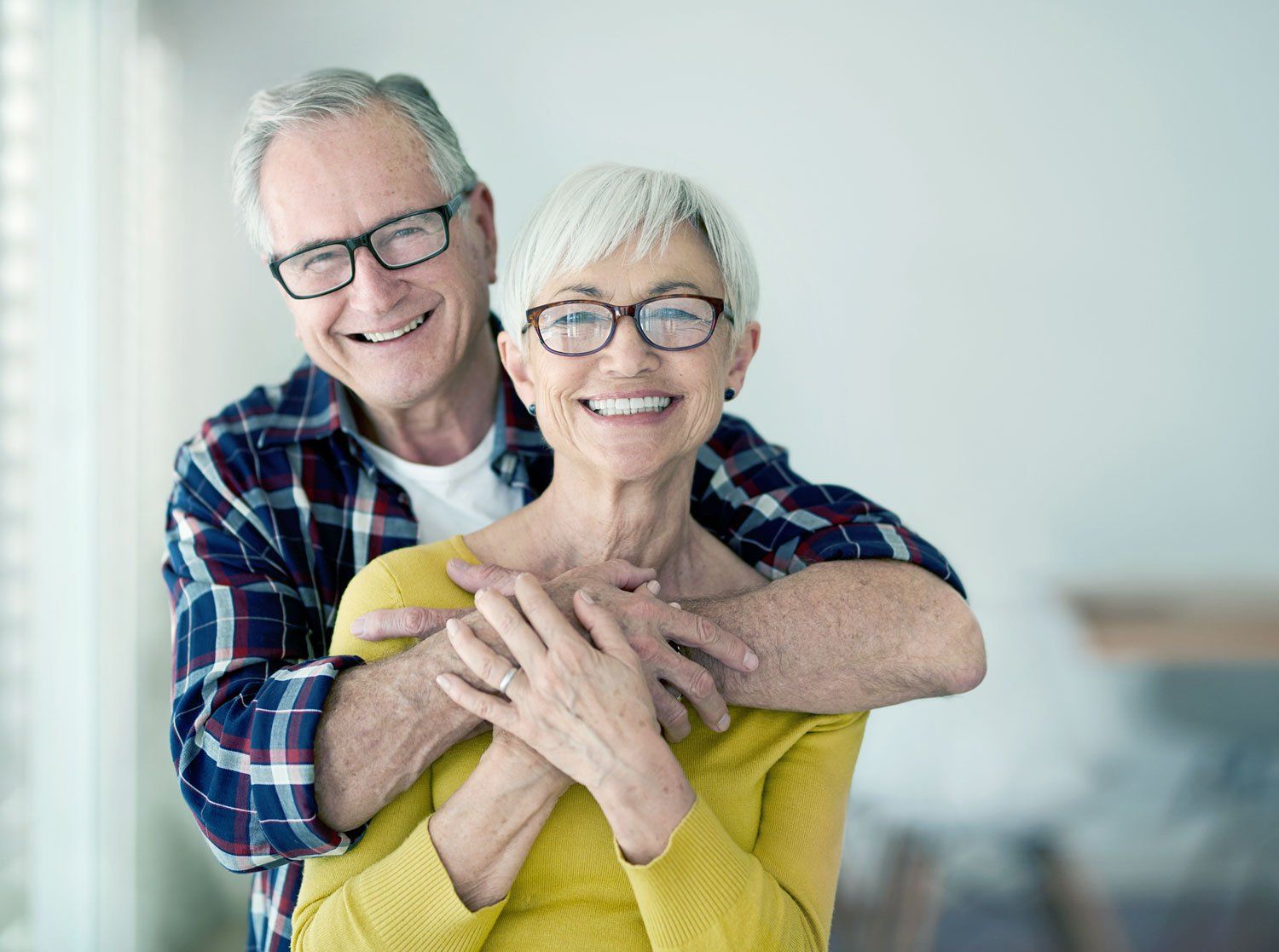 Old Couple Wearing Glasses — Ukiah, CA — Ukiah Optical Old Couple Wearing Glasses — Ukiah, CA — Ukiah Optical
