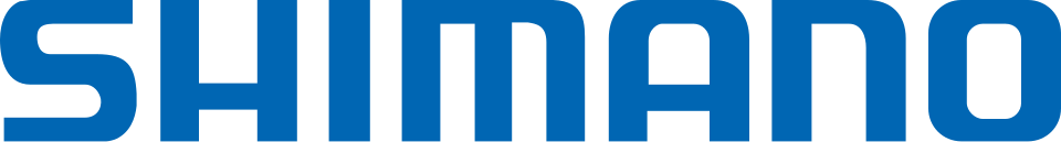 Il logo blu, audace e senza grazie di Shimano, azienda produttrice di attrezzature per ciclismo e pesca.