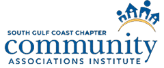 The logo for the south gulf coast chapter community associations institute