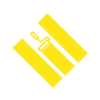 A yellow icon of three yellow lines with a snake in the middle.