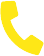 A yellow telephone receiver on a white background.