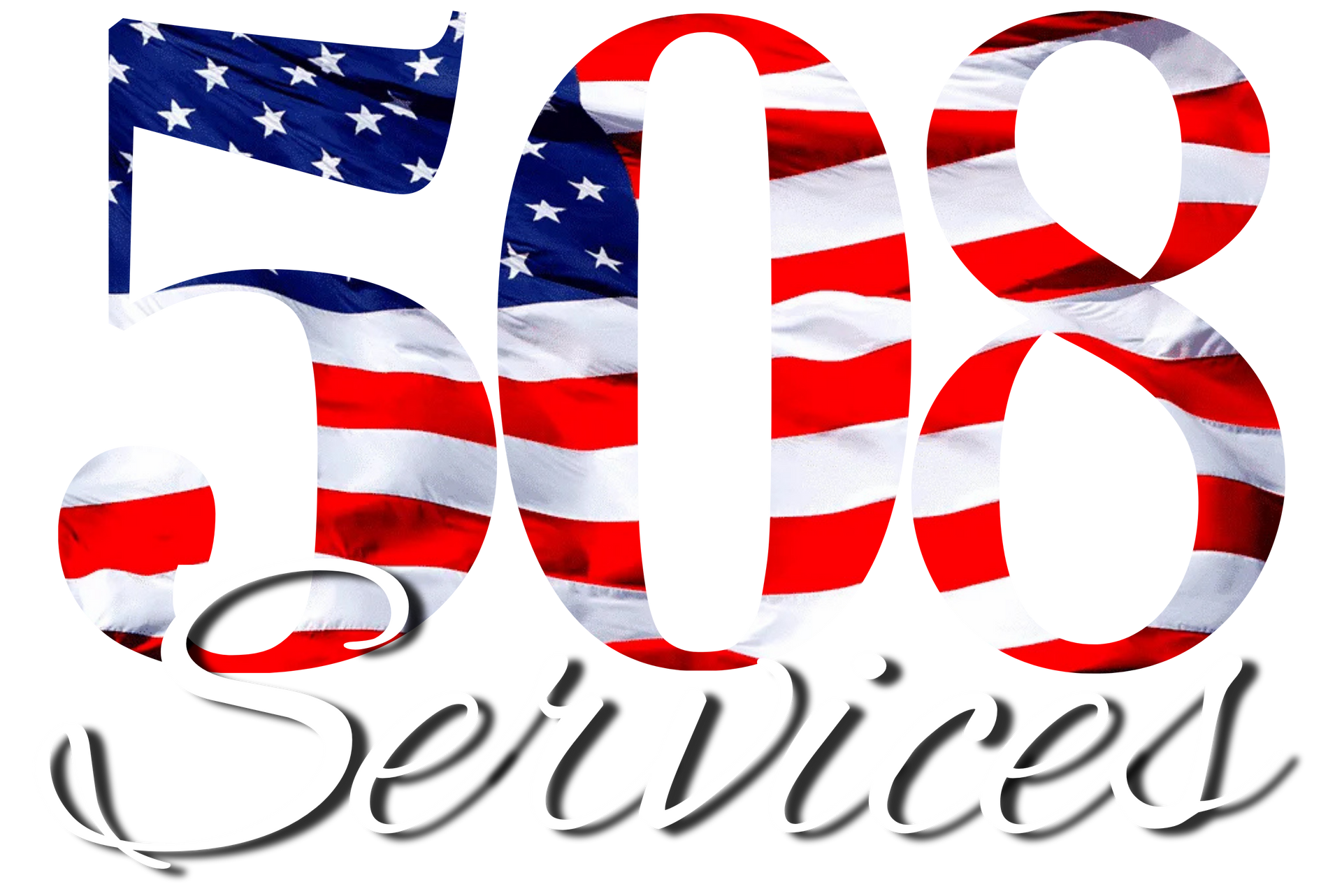 508 Services logo with American flag design.