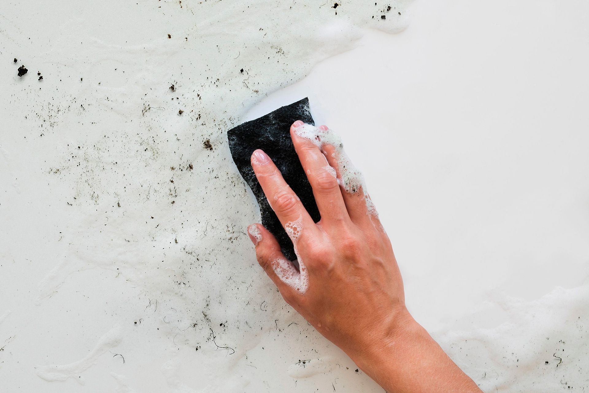 cleaning mold from shower tiles