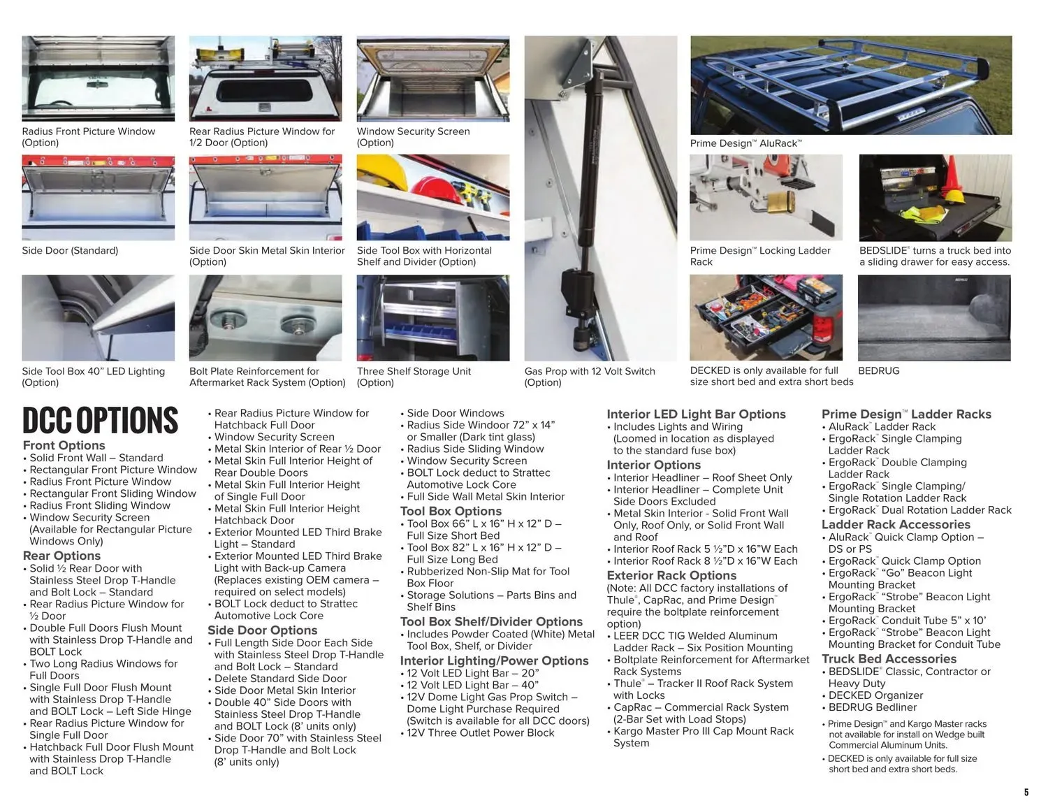 DCC Options — Ogden, UT — Sam T Evans Pickup Cover & Trailer Sales