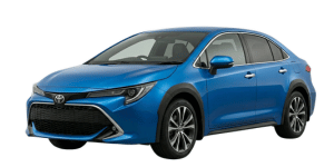 Blue Toyota sedan