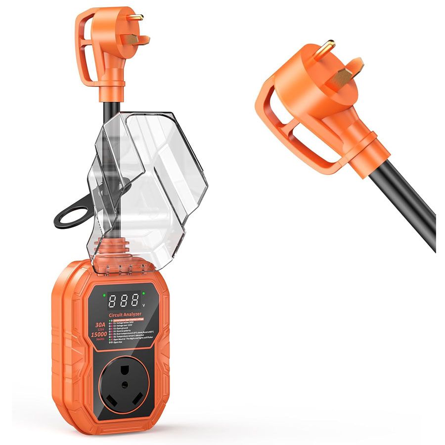 rv camper surge protector and power analyzer essential to those new to rv trailer camping