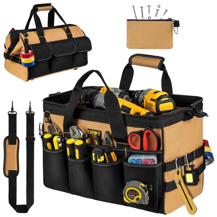 16 inch tool organizer utility bag essential for those new to rv trailer camper maintenance