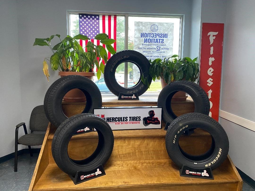 Display Car Tires — Chester, VA — Heveners Tire & Auto Display Car Tires — Chester, VA — Heveners Tire & Auto