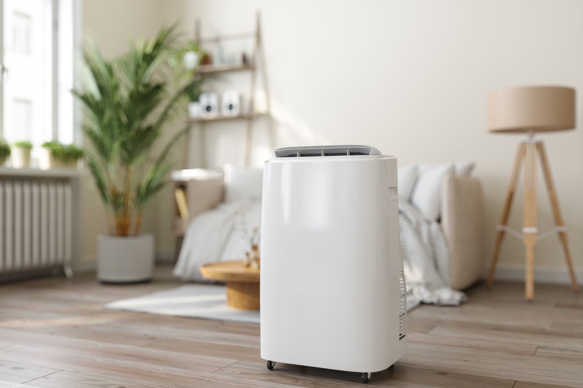 Whole-home dehumidifier helping control indoor humidity in a Cocoa Beach, Florida home.