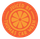 A logo for thomas car wash with an orange slice in the center clementine's touchfree carwash in Louisville Kentucky