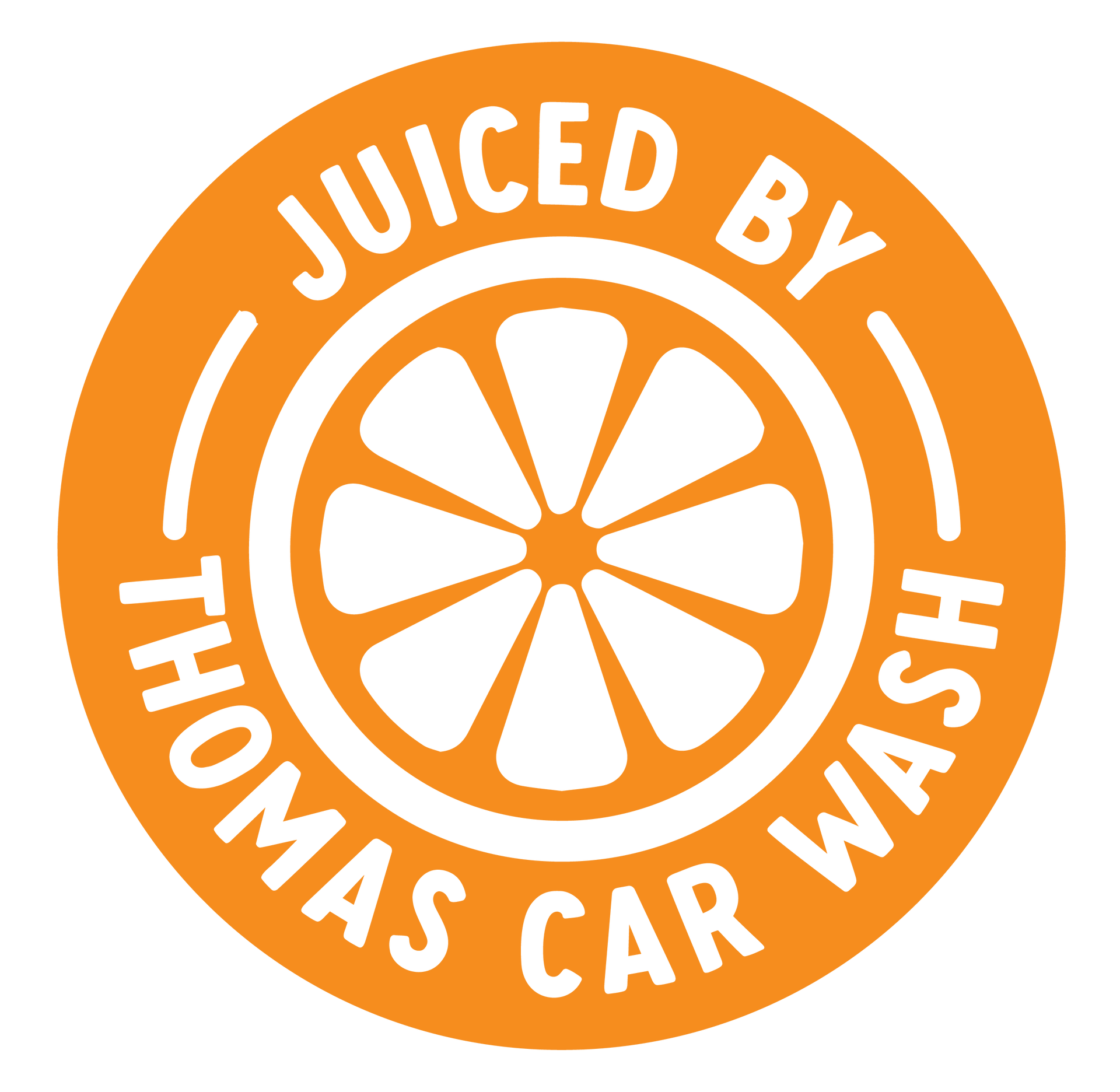 Clementine car wash logo. 2 wash locations La Grange, Buechel Rd. Louisville Kentucky . Thomas Car Wash