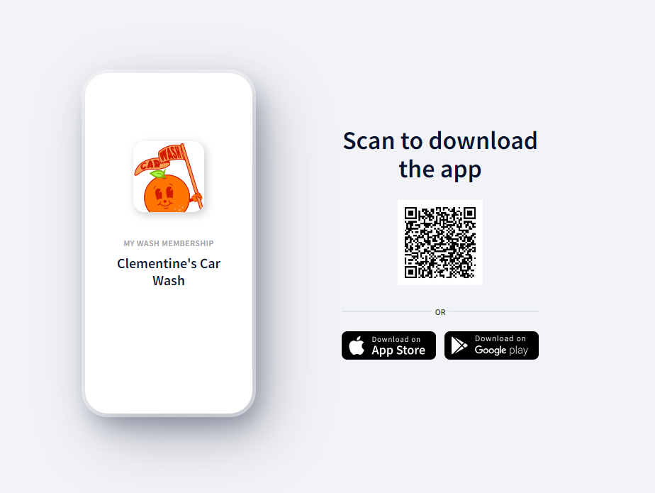 Click to go to link Cartwash app to scan for Clementine car wash logo. 2 wash locations La Grange, Buechel Rd. Louisville Kentucky . Ttouchfree
