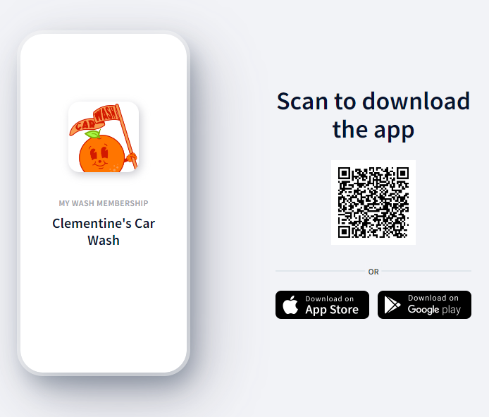 Click to go to link Cartwash app to scan for Clementine car wash logo. 2 wash locations La Grange, Buechel Rd. Louisville Kentucky . Ttouchfree