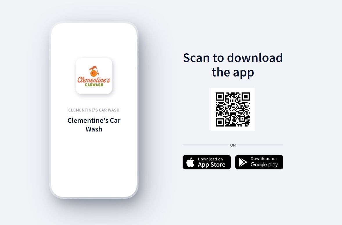 Click to go to link Cartwash app to scan for Clementine car wash logo. 2 wash locations La Grange, Buechel Rd. Louisville Kentucky . Ttouchfree