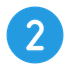 The number 2 is in a blue circle on a white background.