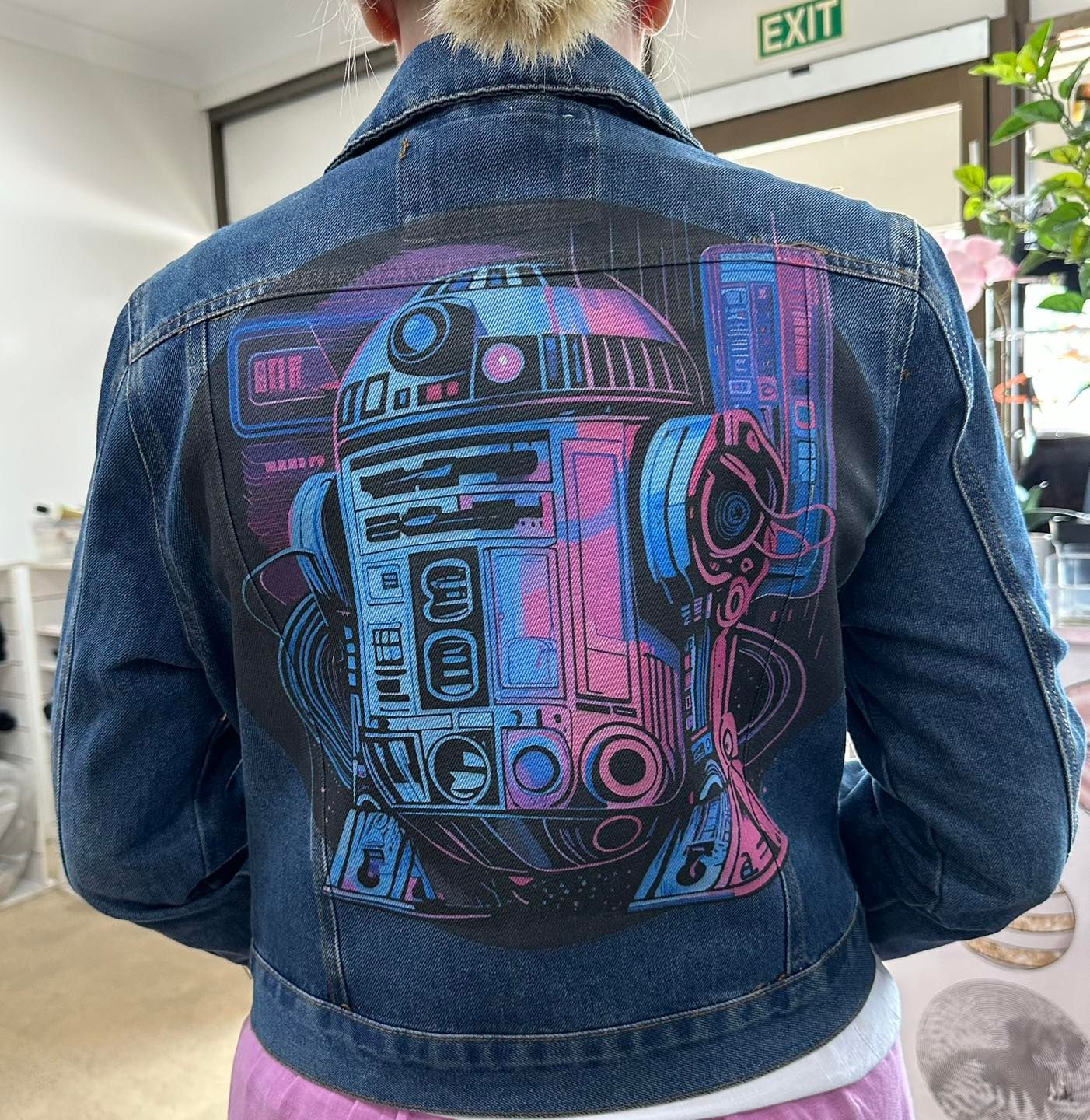 Jean Jacket With an R2-D2 Graphic — That Printed Vinyl Place in Heatley, QLD