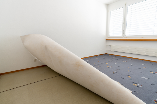Carpet being removed