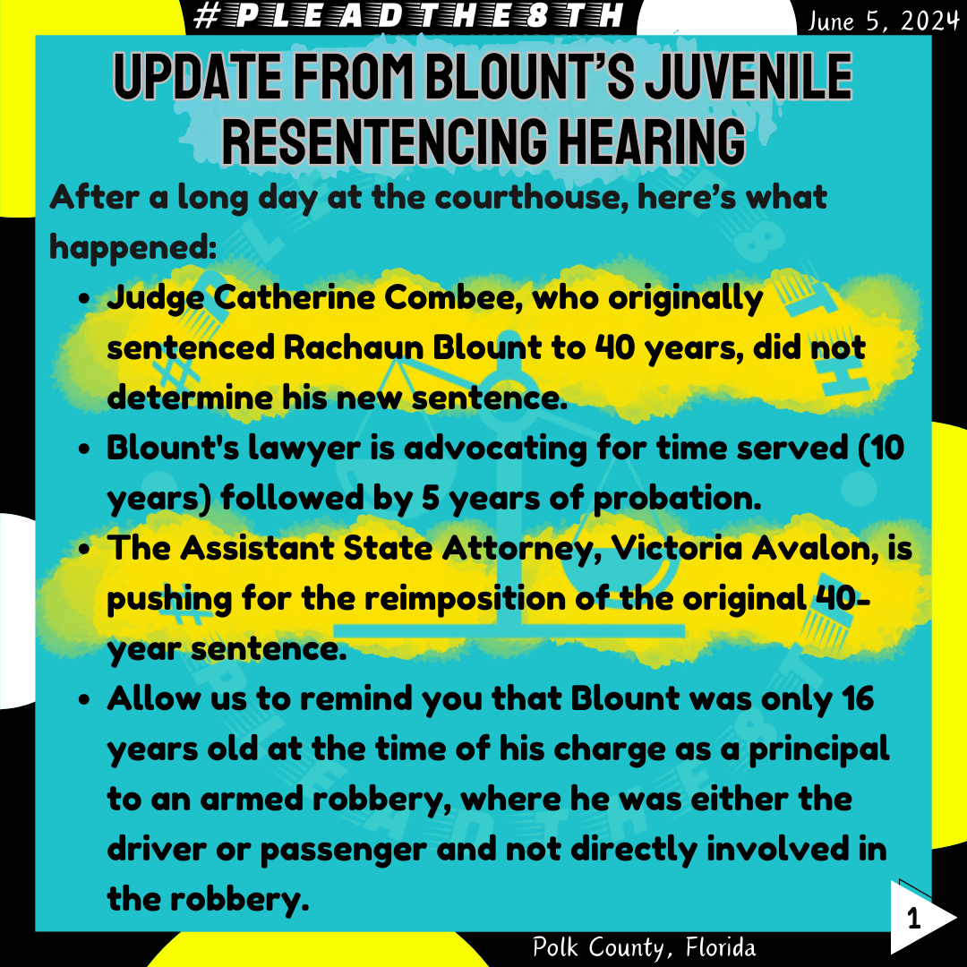 Florida #39 s Juvenile Sentencing: WILL RACHAUN BLOUNT SEE JUSTICE?
