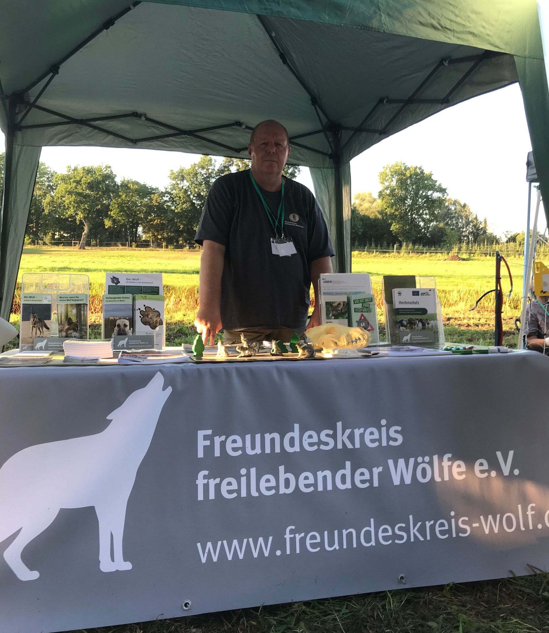 Bild Infostand beim Drömlingsfest an der Burg Drome Bild Infostand beim Drömlingsfest an der Burg Drome
