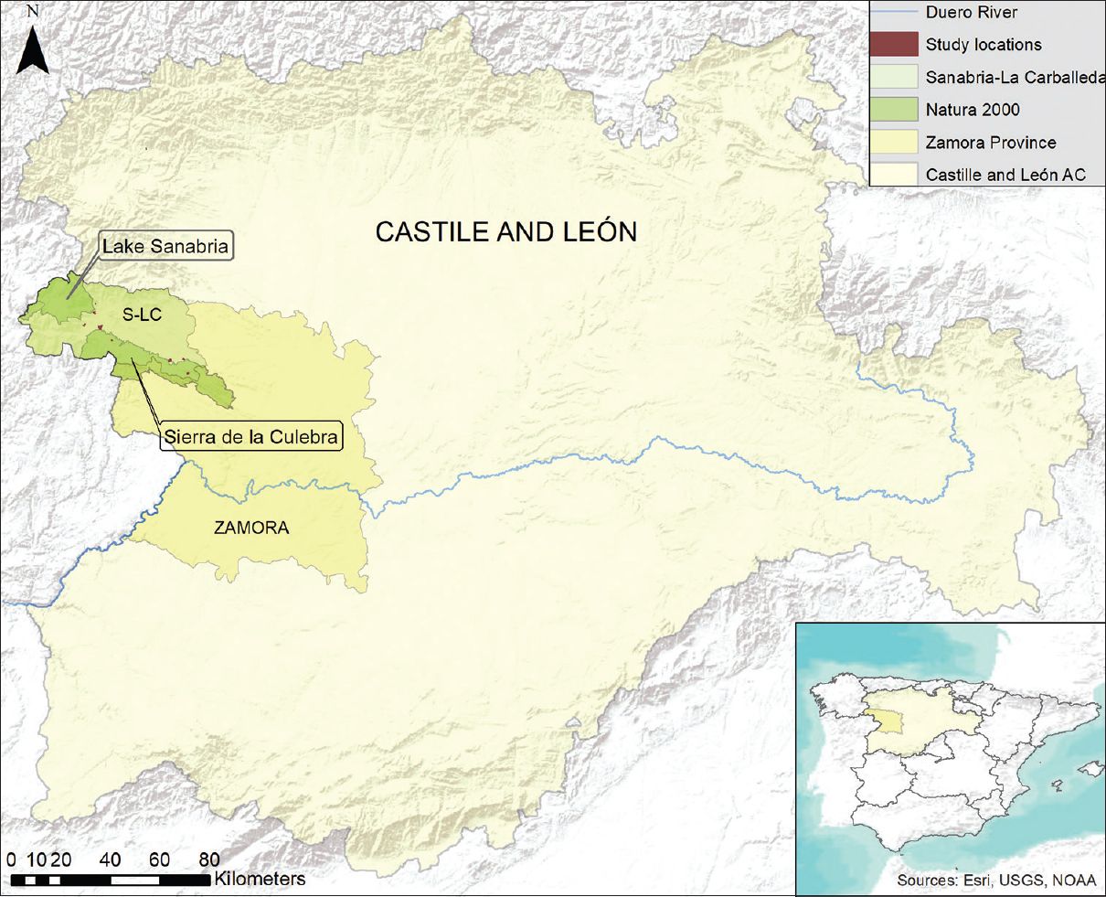 Abb.: Karte von Sanabria-La Carballeda (S-LC) Abb.: Karte von Sanabria-La Carballeda (S-LC)