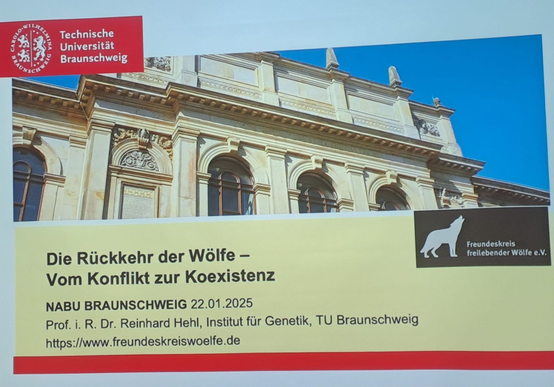 Bild 1 Wolfsvortrag Prof. Hehl