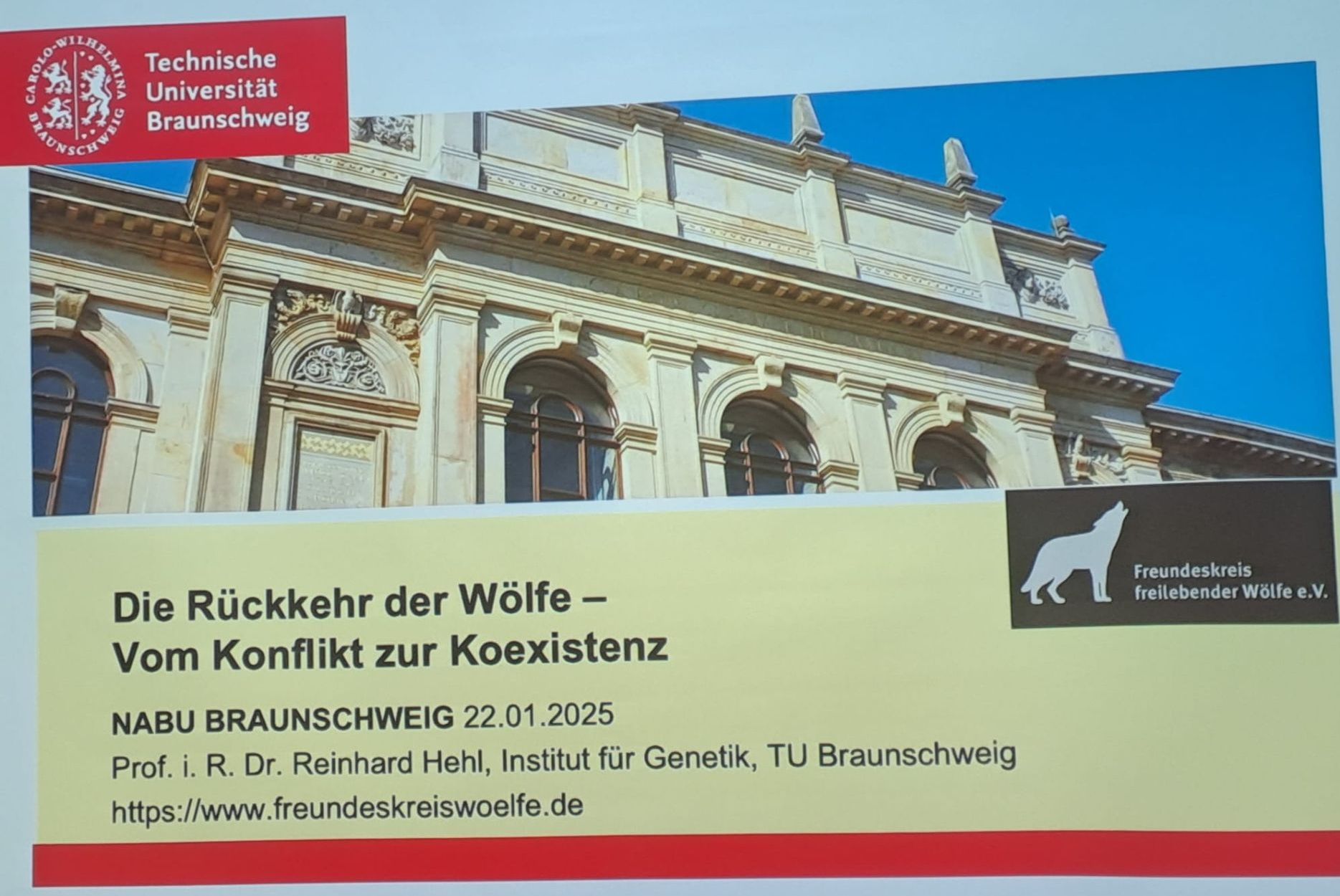 Bild Wolfsvortrag in Braunschweig Bild Wolfsvortrag in Braunschweig