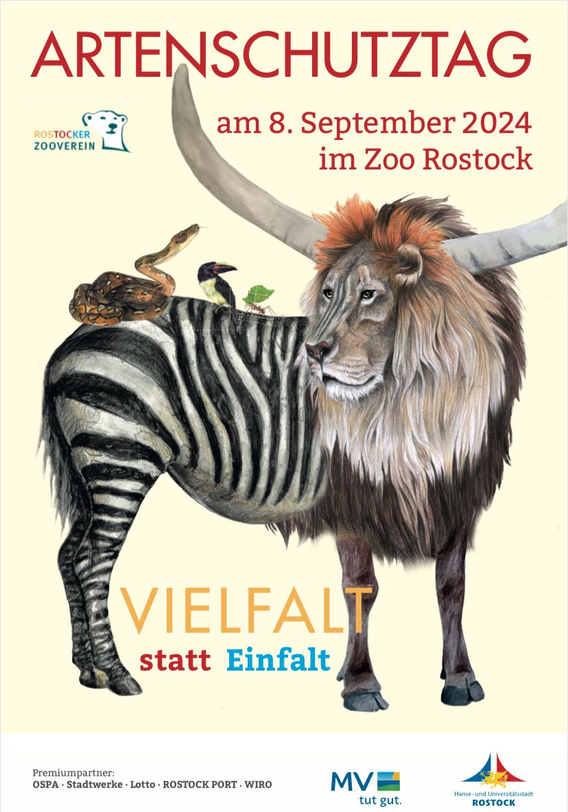 Bild 1 Infostand beim Artenschutztag im Zoo Rostock