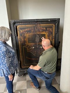  GCHGS members looking at historical vault